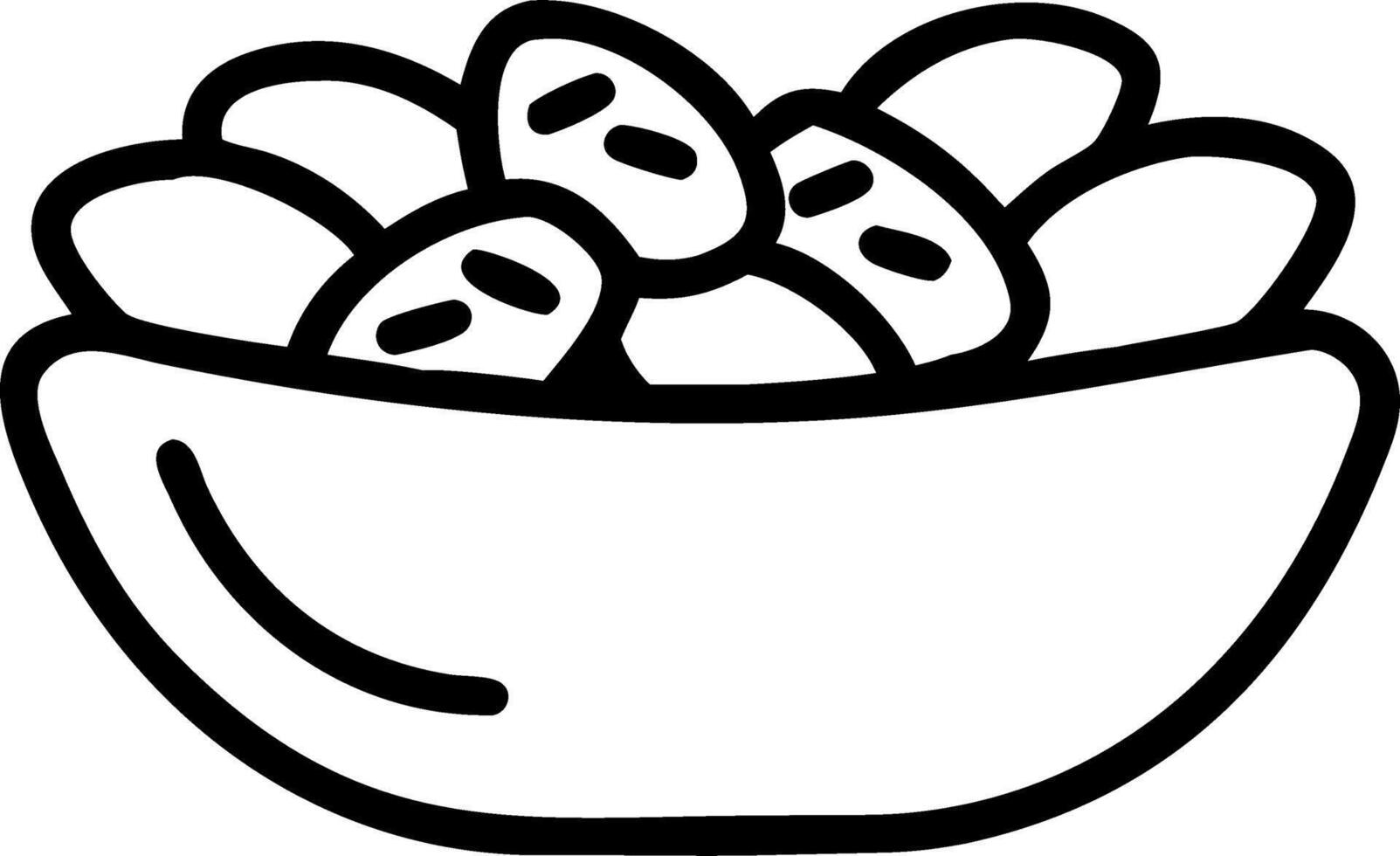 Macro of Nuts in a Bowl vector