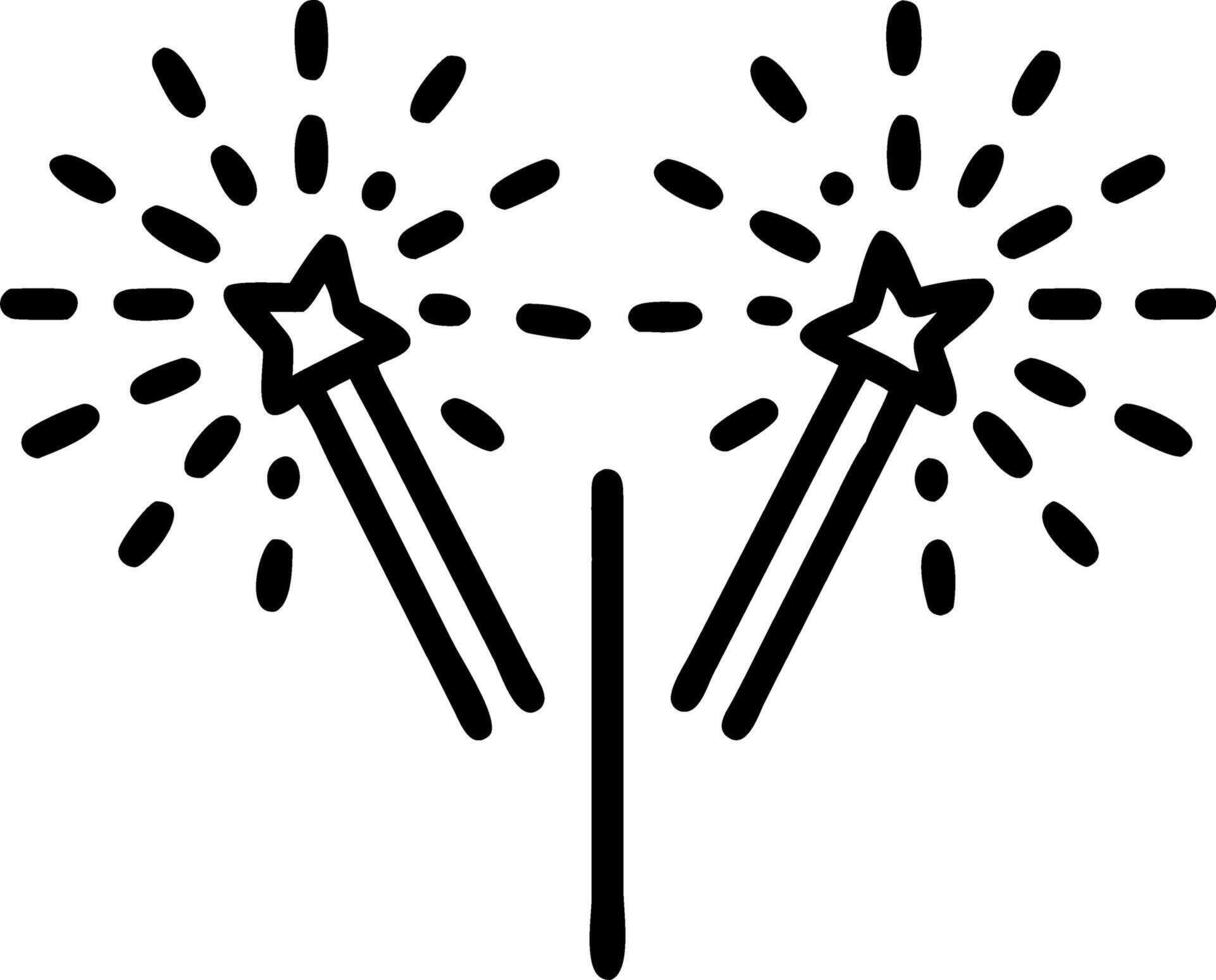 Macro of New Year Sparklers vector
