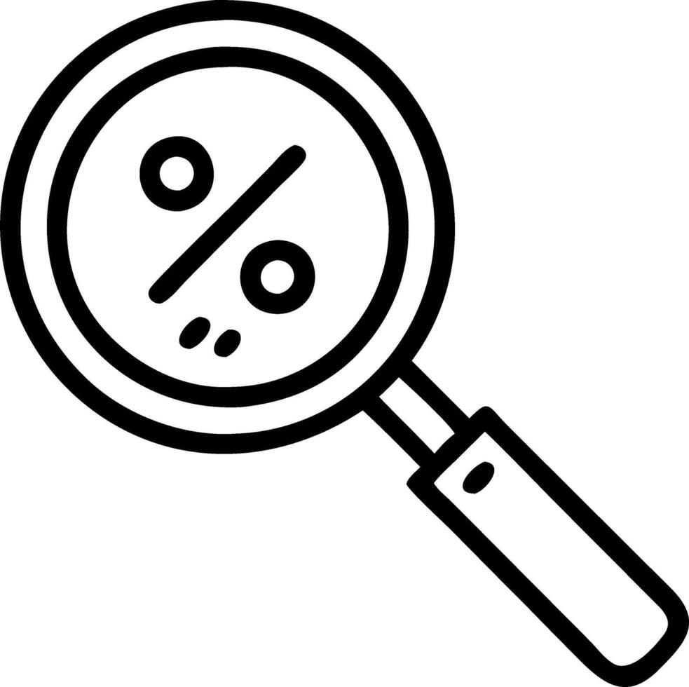 Magnifying glass revealing hidden discounts vector