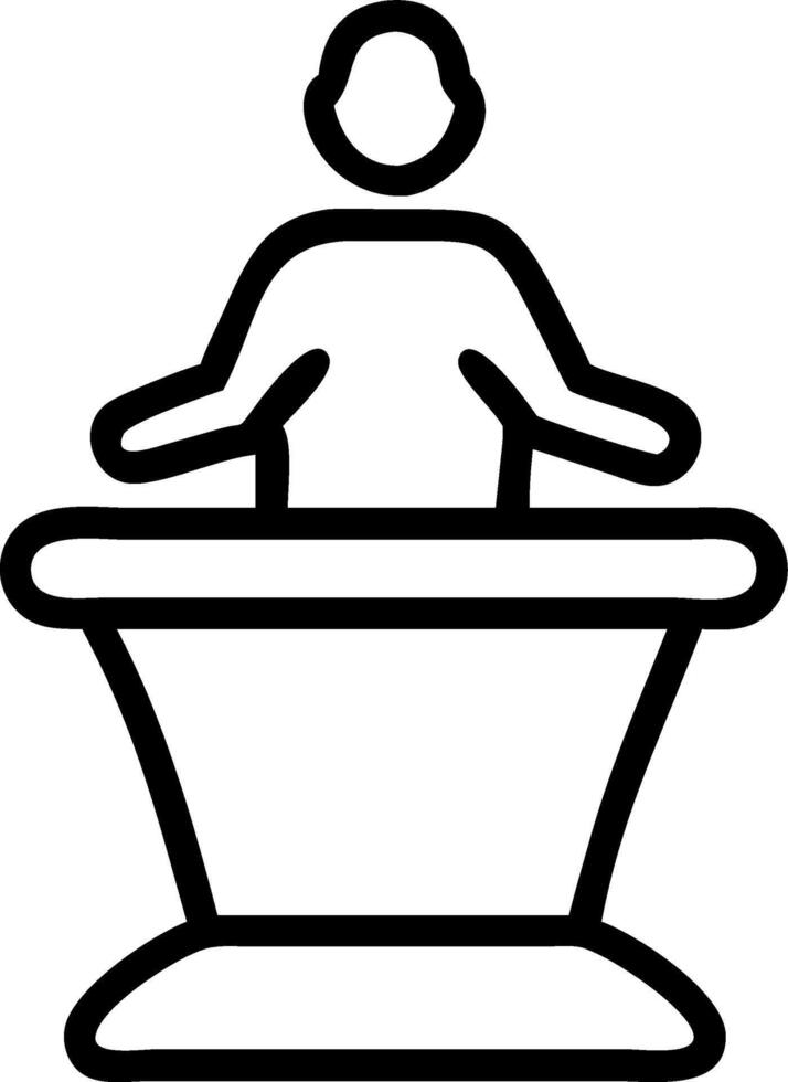 Meditation pose outline podium vector