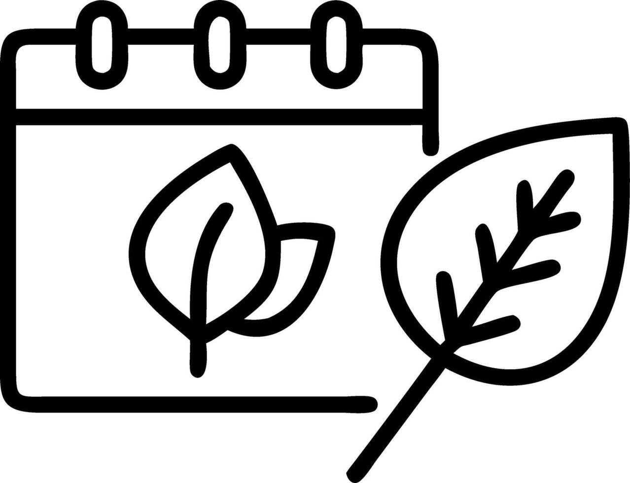 Nature Inspired Calendar Icons vector