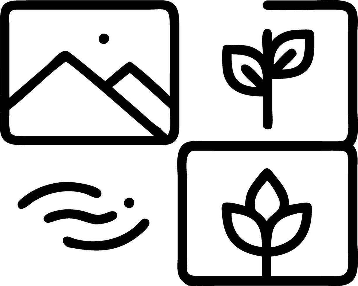 Nature Inspired Calendar Tiles vector