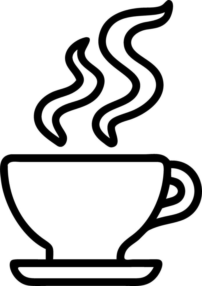 Neon glowing abstract smoke forming a teacup vector