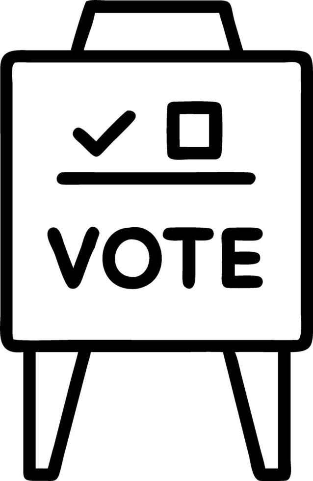 Newspaper headline frame with voting booth vector