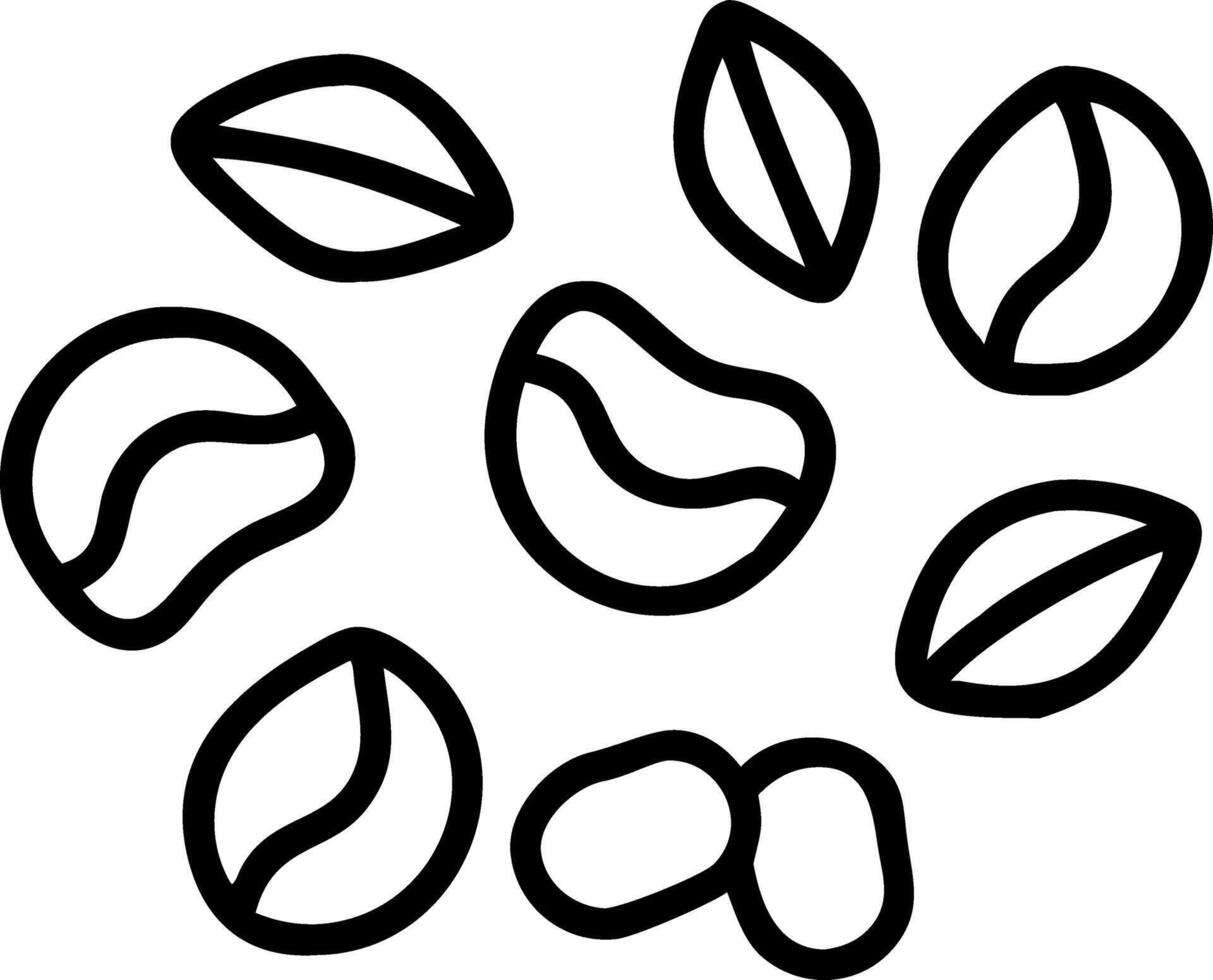 Nuts and Dried Fruits Mosaic vector