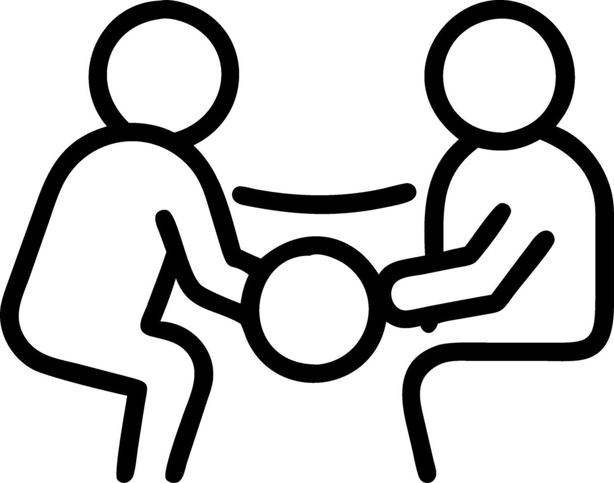 Peer support coffee meetup vector