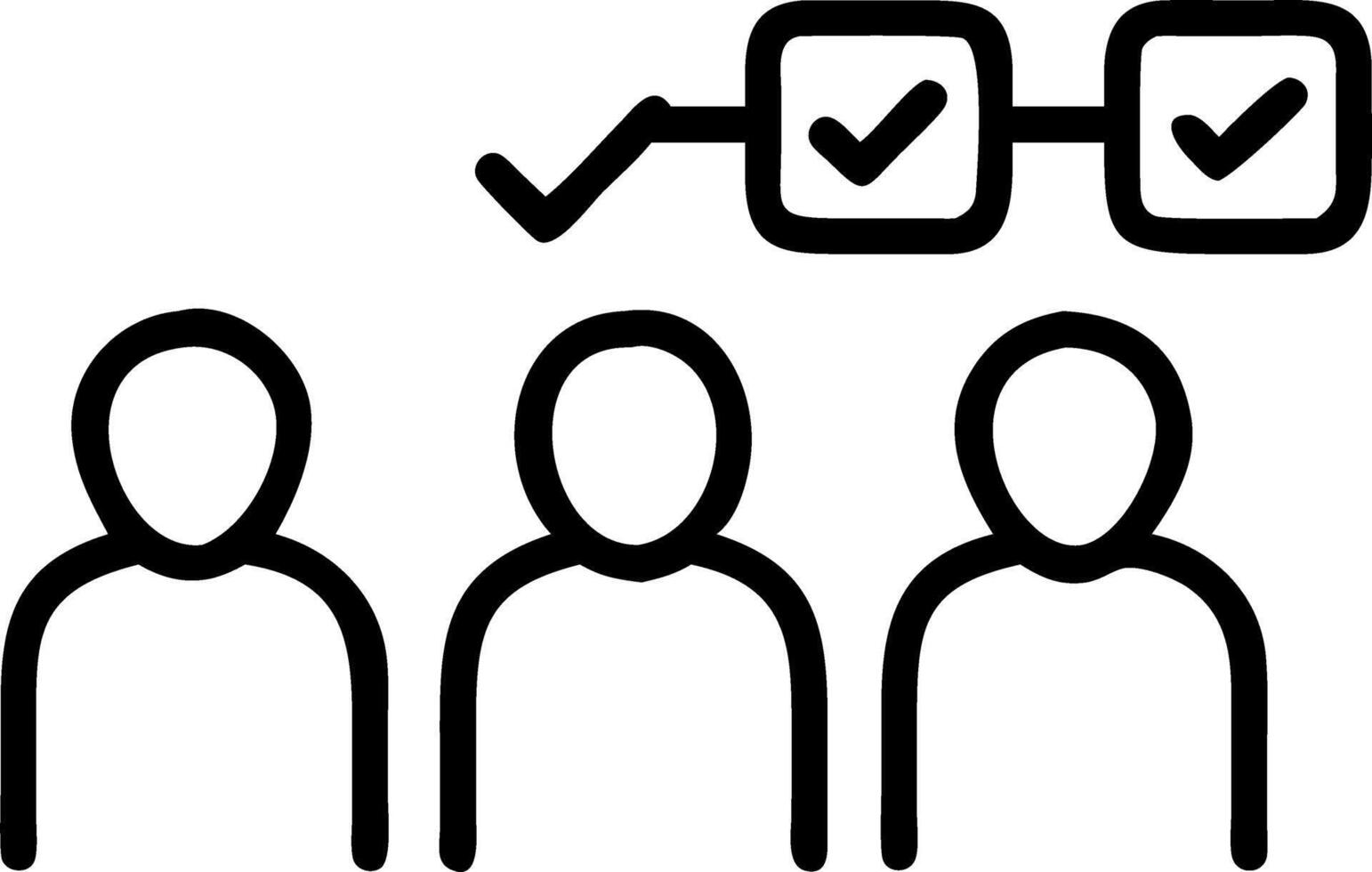Plain gradient with silhouetted poll workers vector