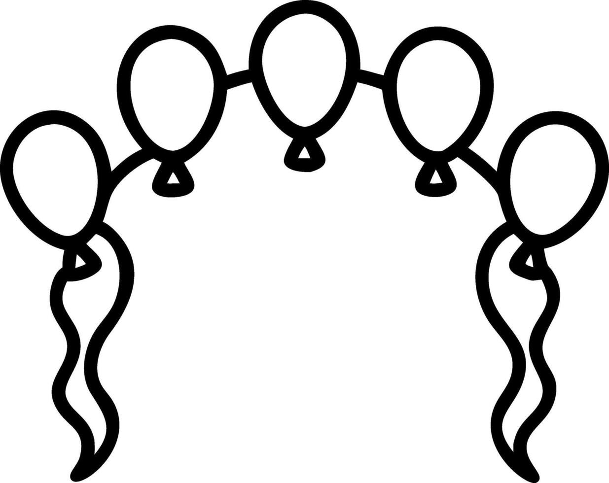 Plain White Balloon Arch vector