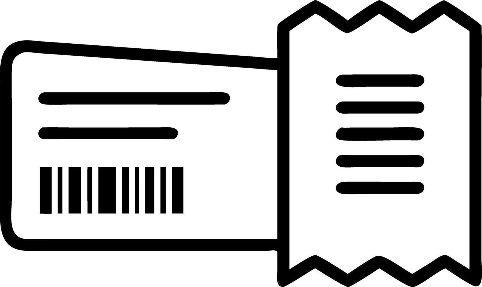 Plain Shopping Receipt with Barcodes vector