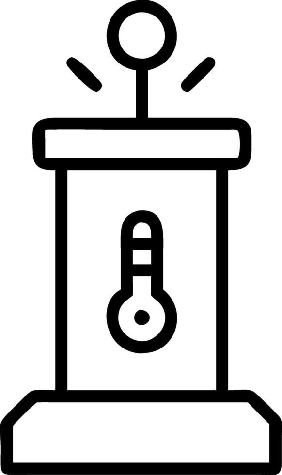 Podium with rising donation thermometer vector
