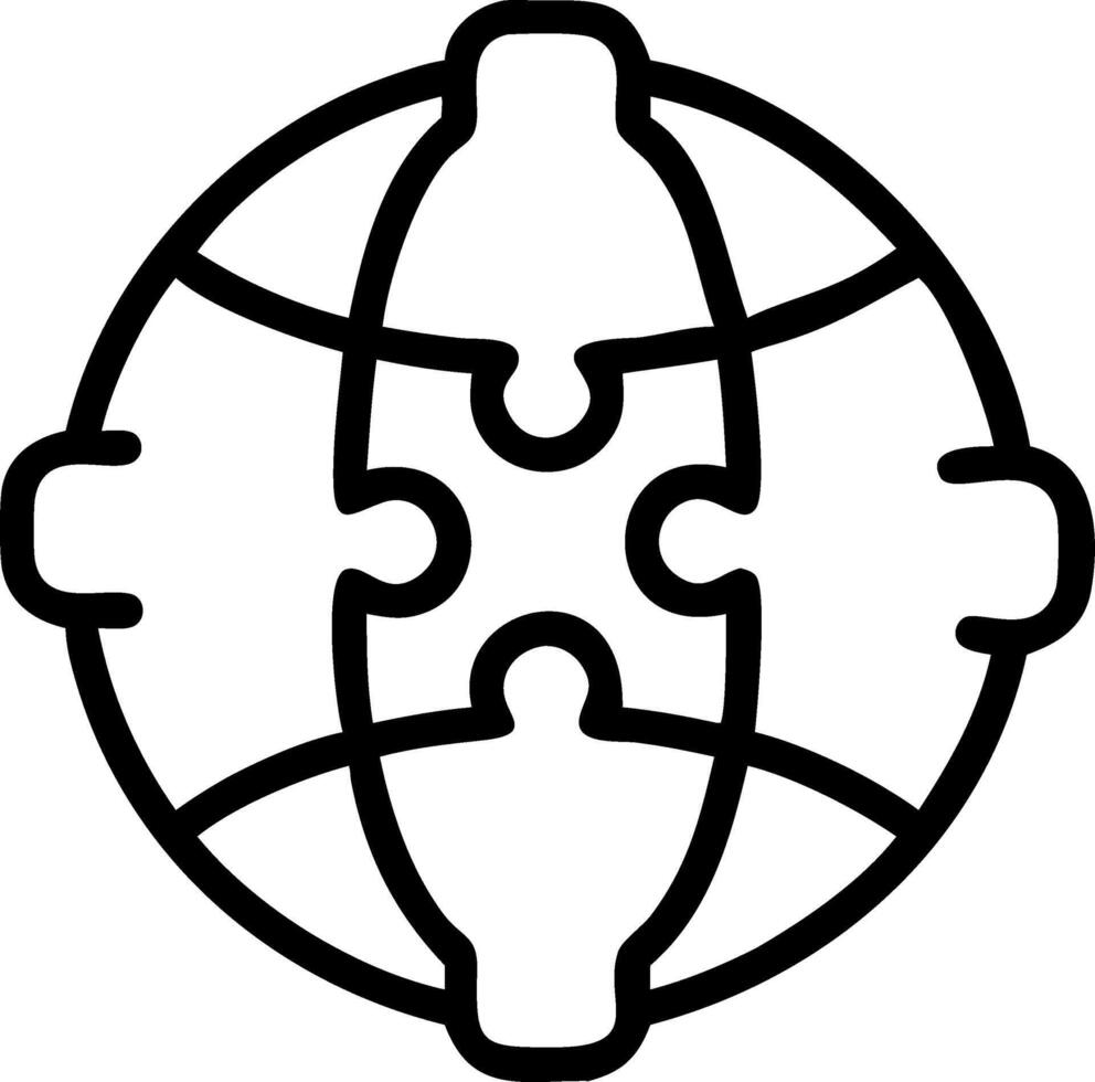 Policy puzzle sphere in business space vector