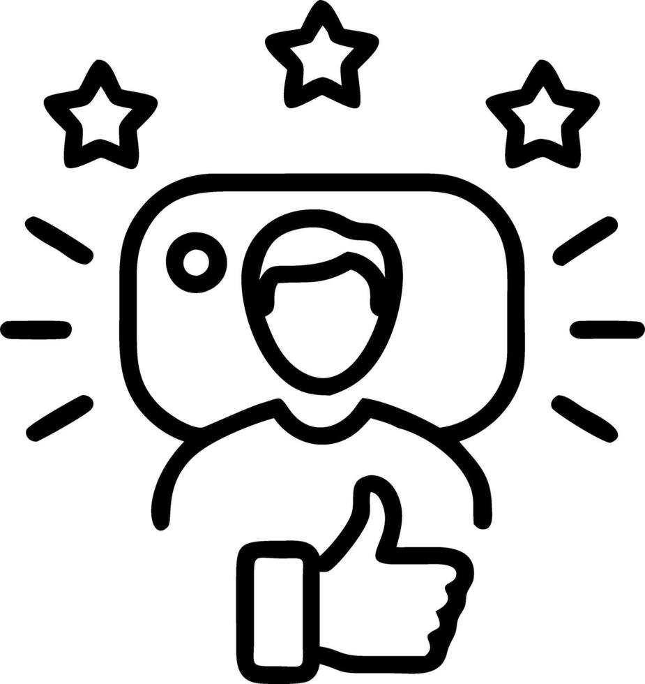Politician avatar with approval rating aura vector