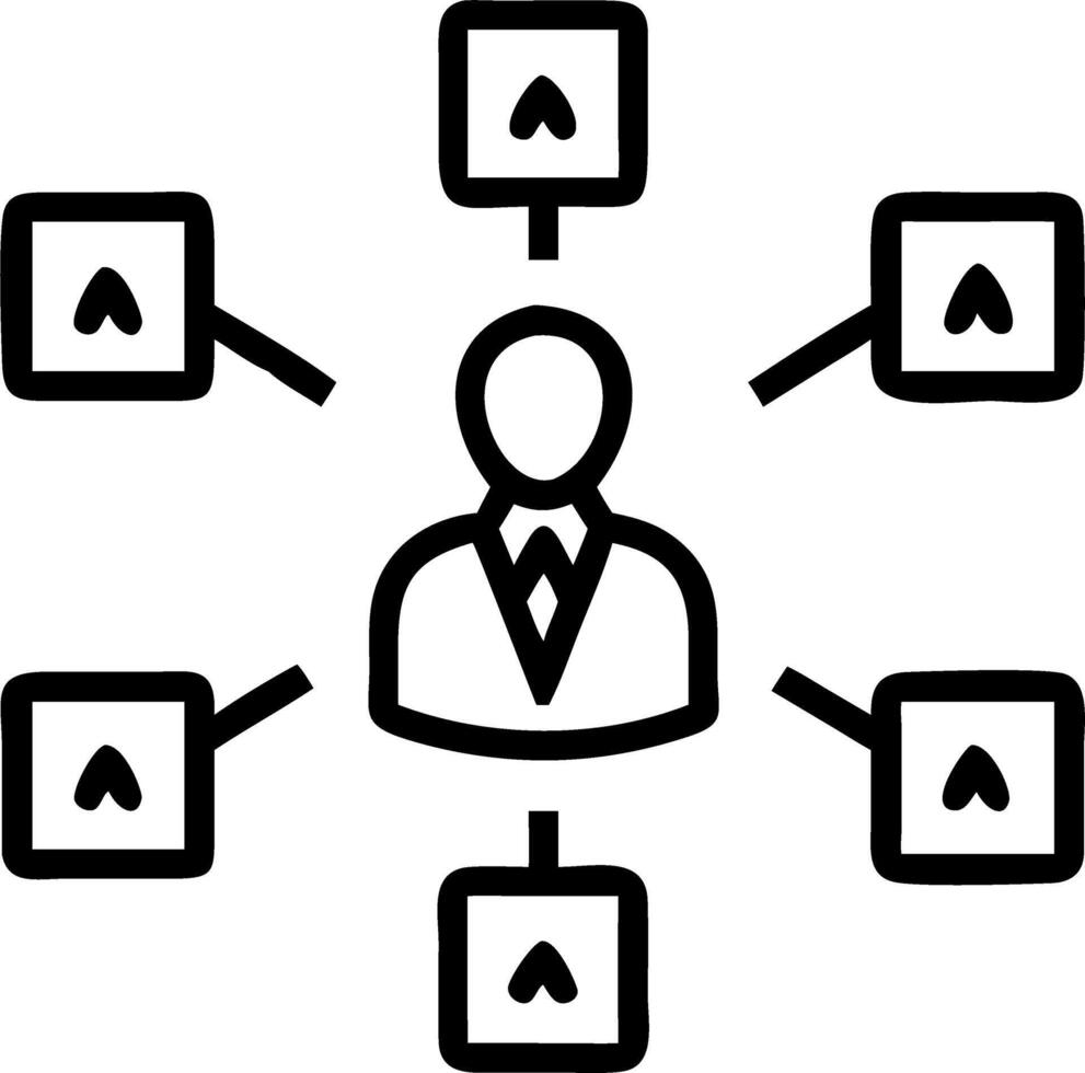 Politician avatar with policy holograms vector