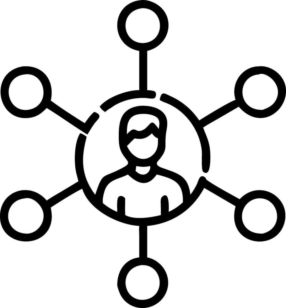 Politician with donor network constellation vector