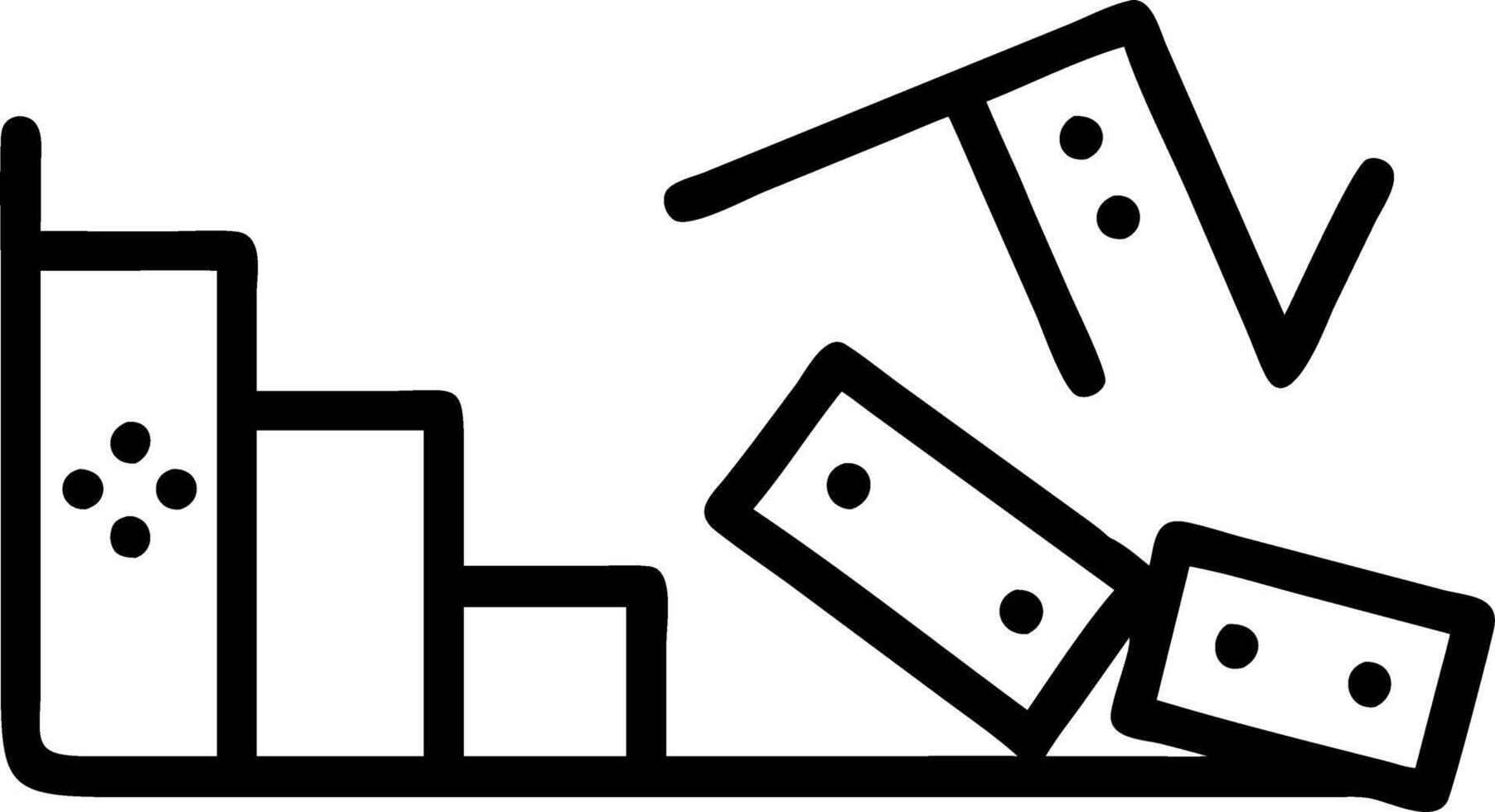 Poll number domino effect vector