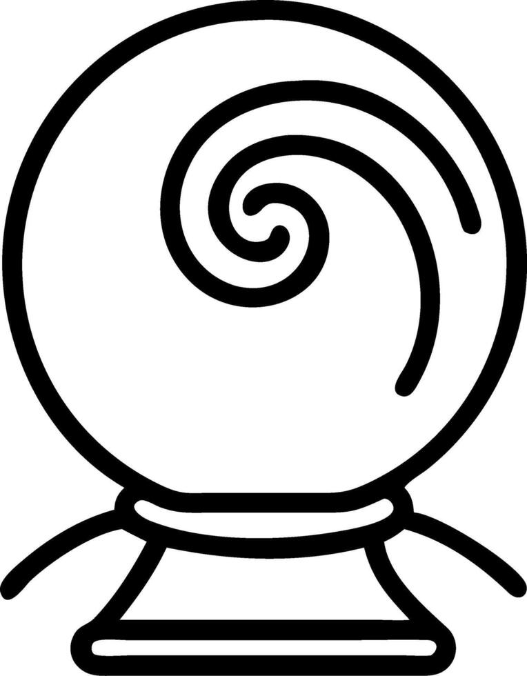 Prediction crystal ball tile swirl vector