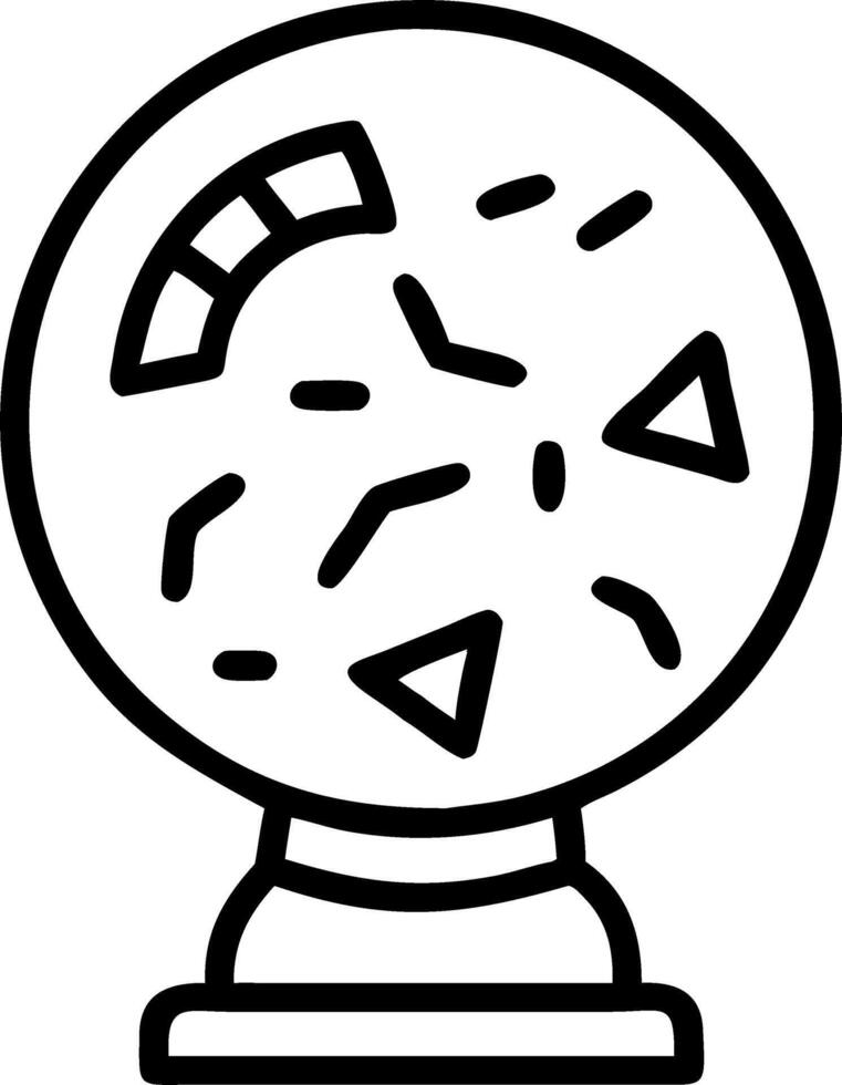 Prediction crystal ball kaleidoscope frame vector