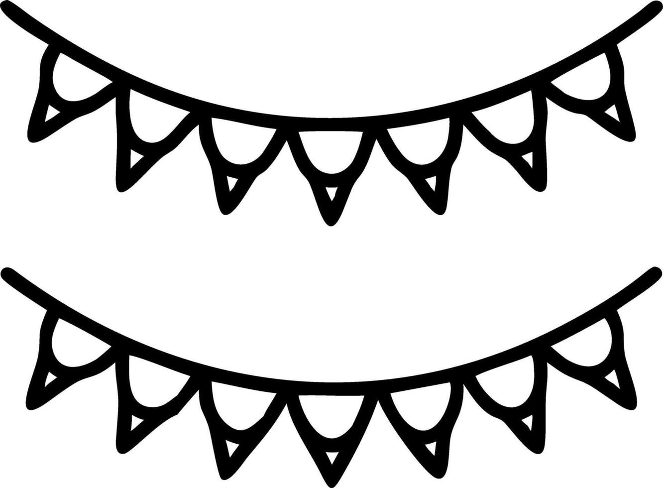 Recycled Paper Christmas Garland vector