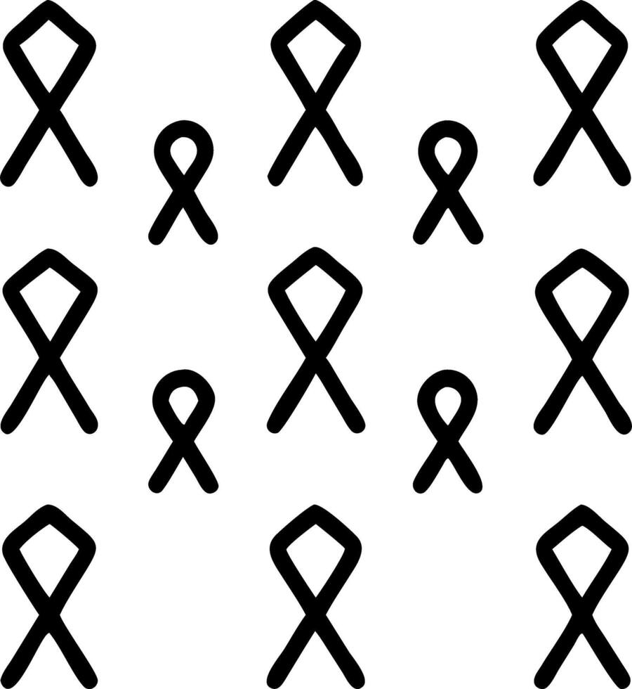 Red Ribbon Mosaic vector