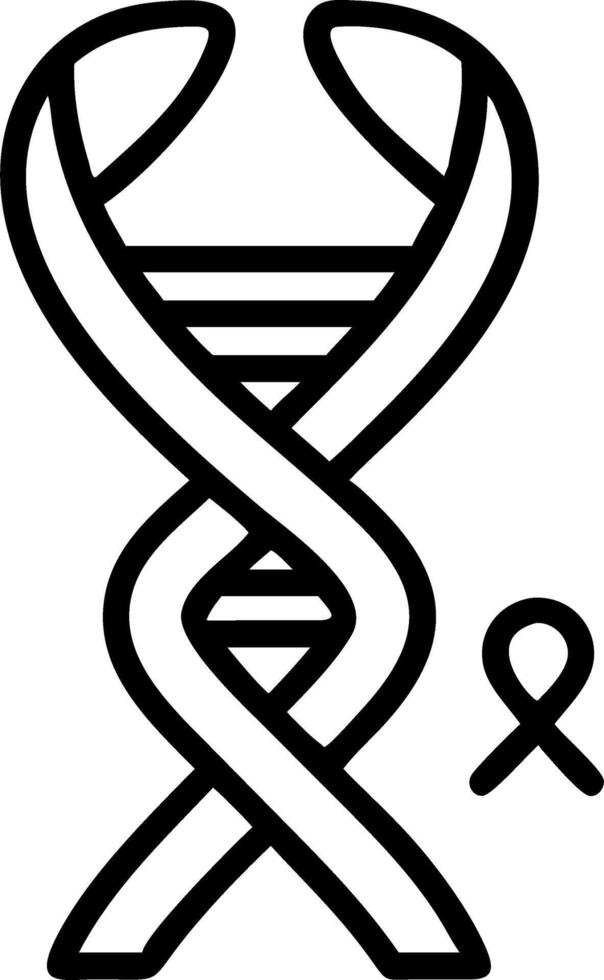 Red Ribbon DNA Strand vector