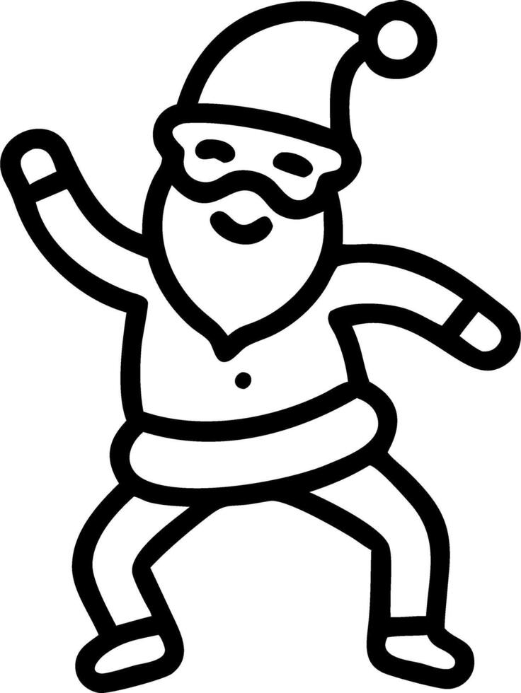 Santa Dancing with Children vector