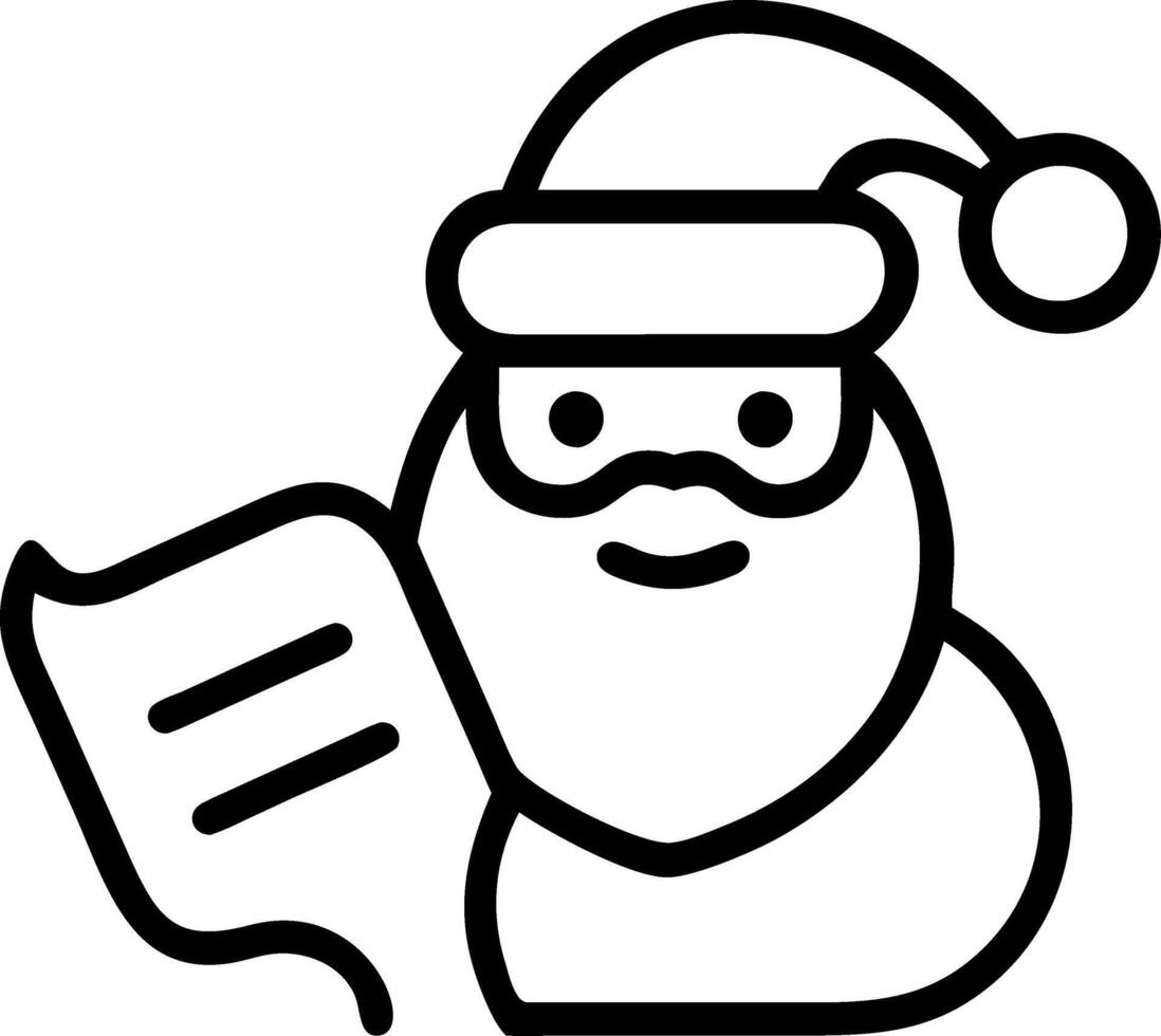 Santa Checking His List vector
