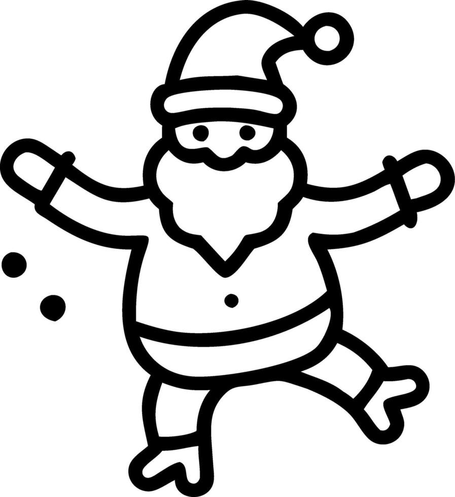 Santa Playing in the Snow vector