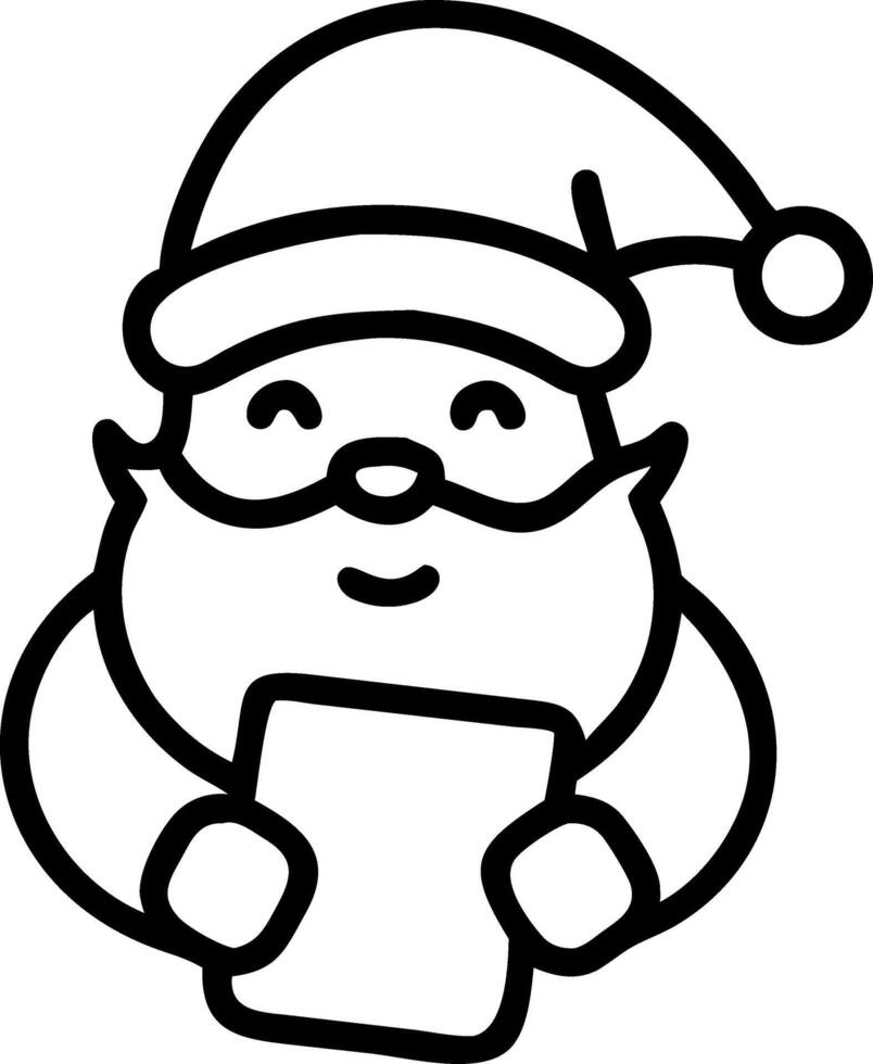 Santa Reading Letters from Children vector