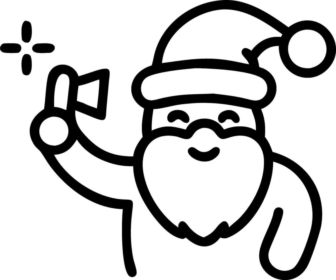 Santa Sharing a Magical Moment vector