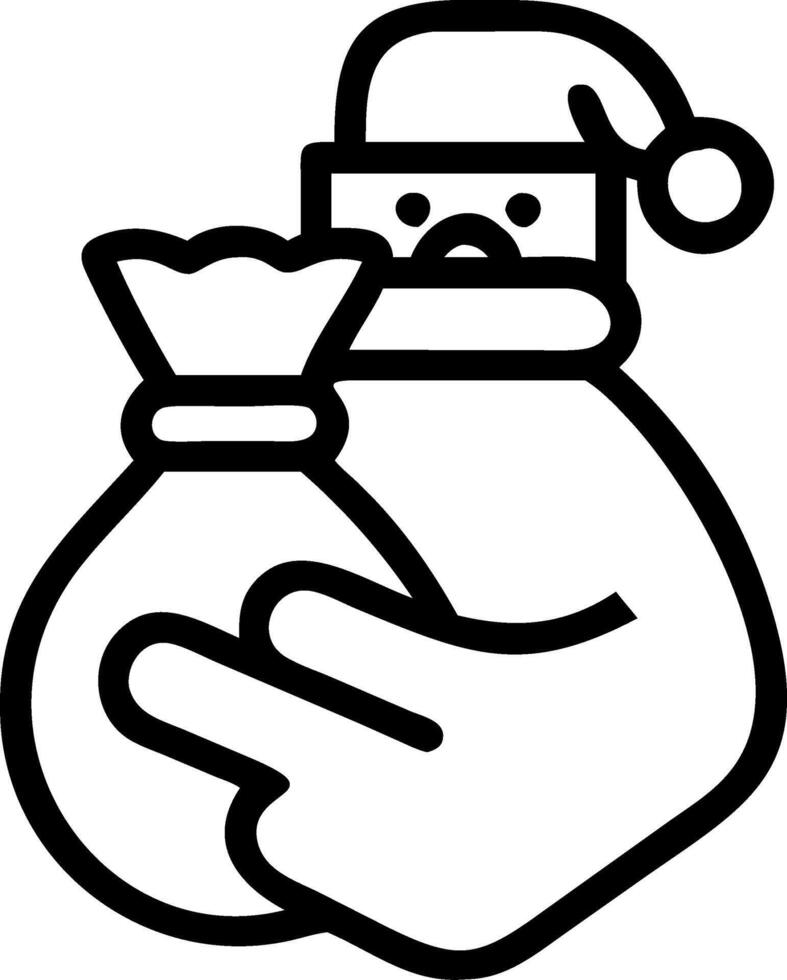 Santa with a Gift Bag vector