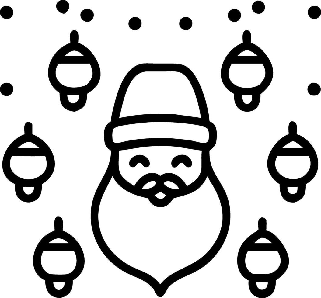 Santa with Glowing Loy Krathong Lanterns vector