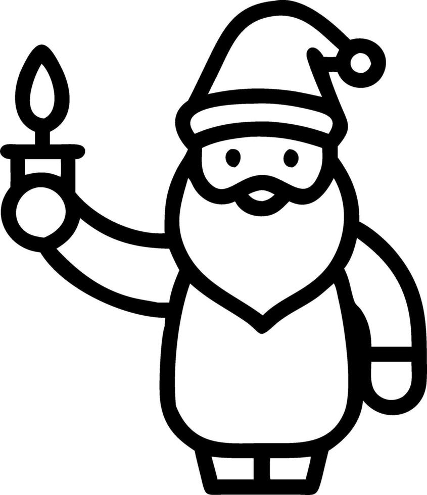 Santa with Holographic Loy Krathong vector