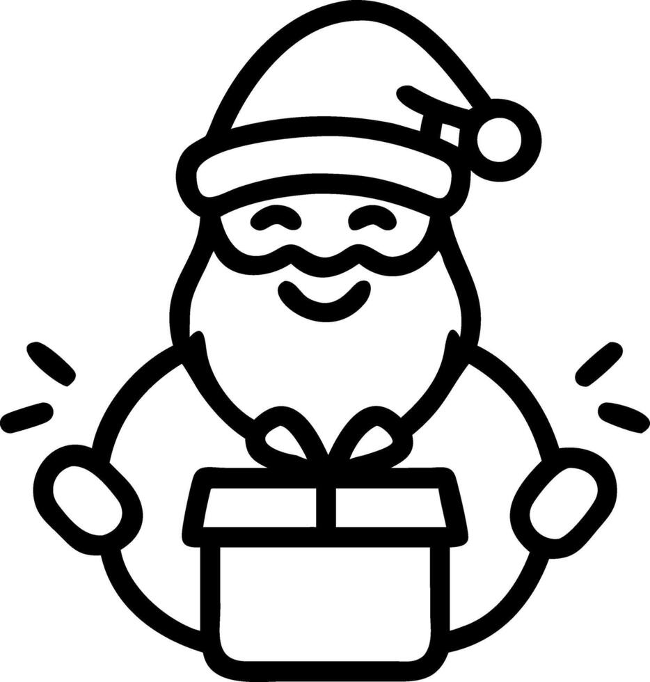 Santas Gift Unwrapping vector