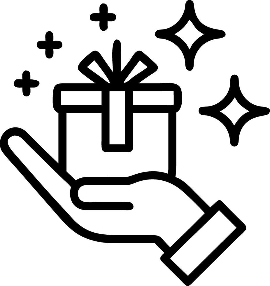 Santas Holographic Gift vector