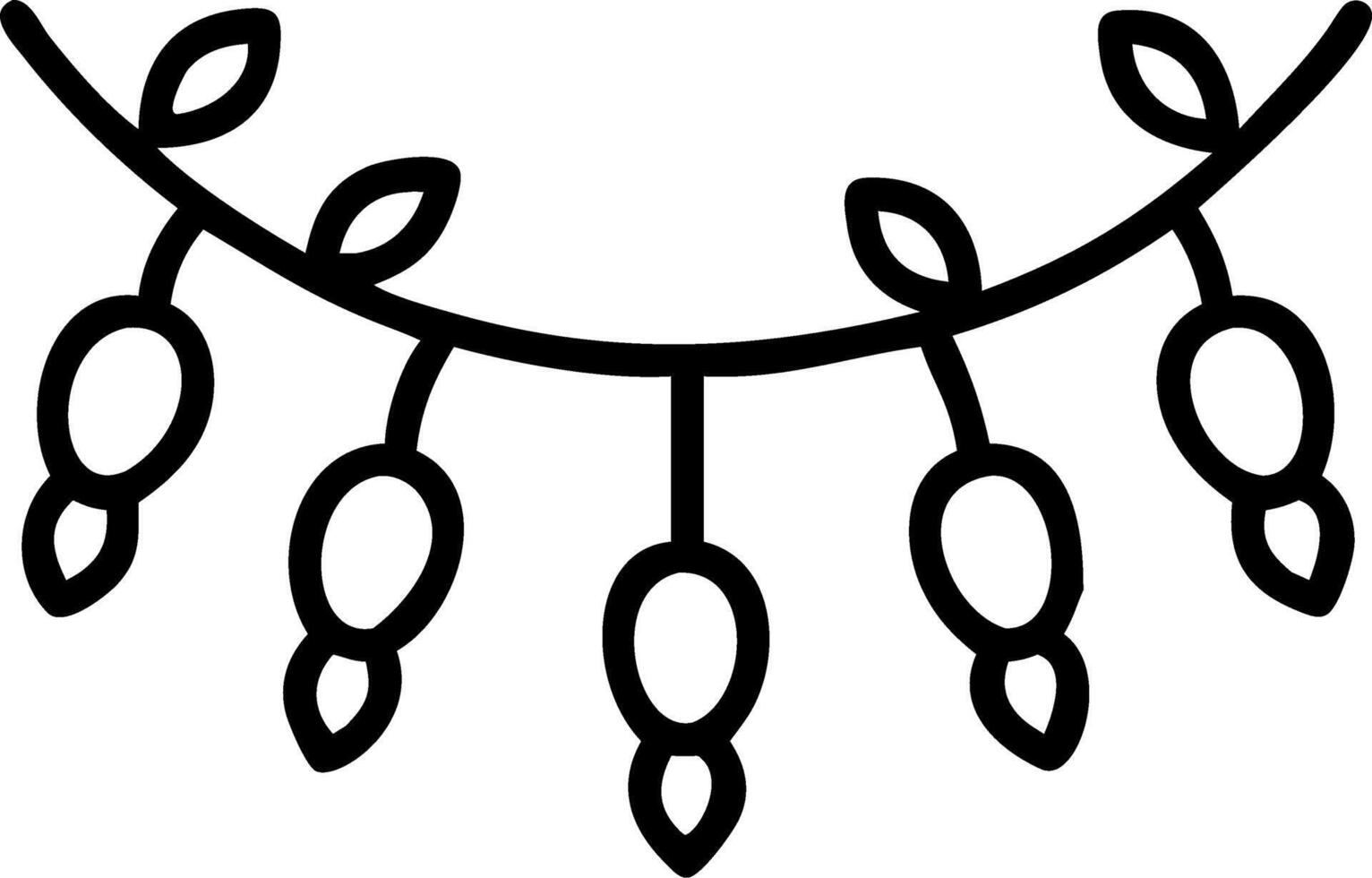Santas Levitating Christmas Garland vector