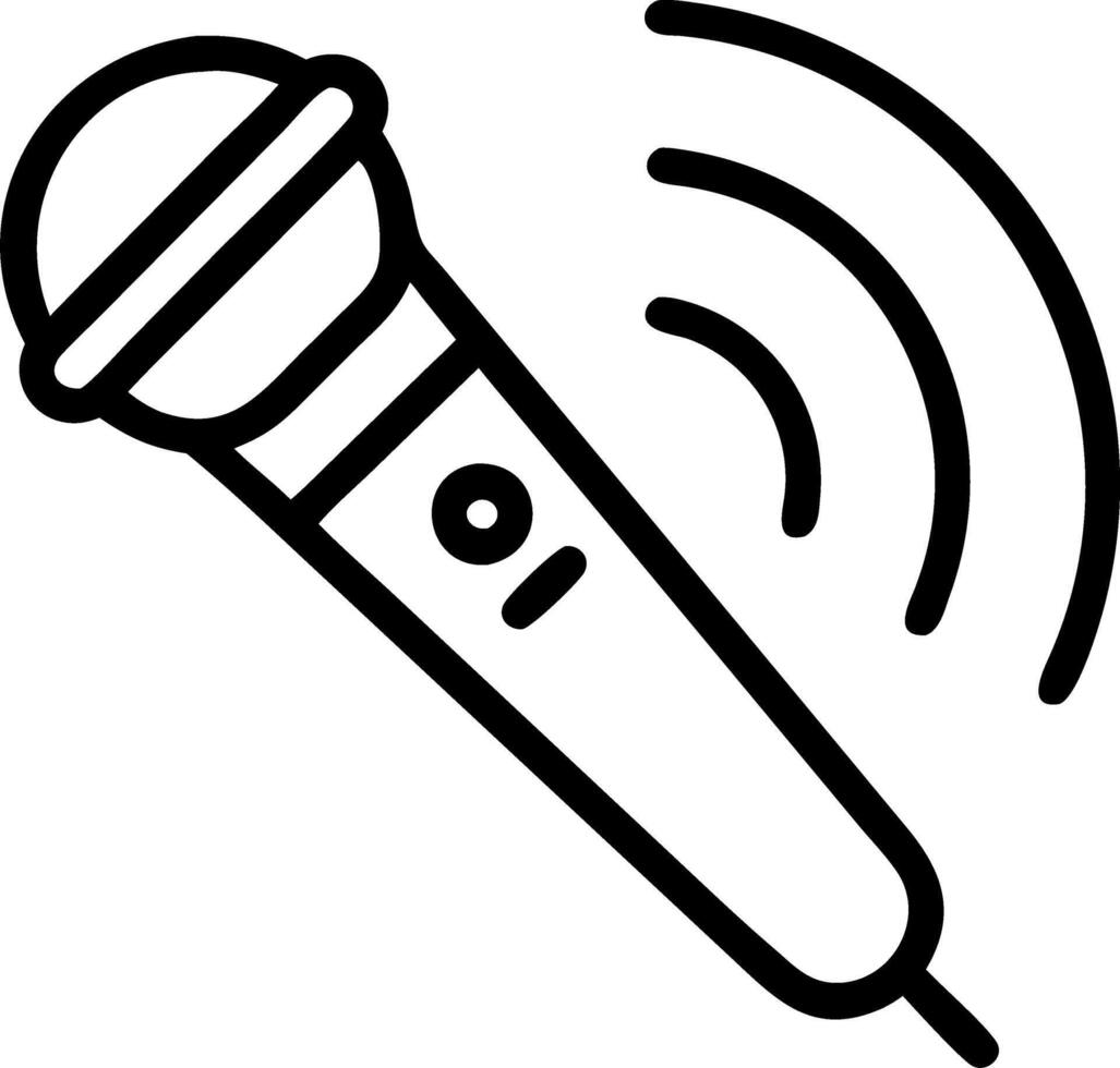 Soaring microphone with orbiting sound wave policies vector
