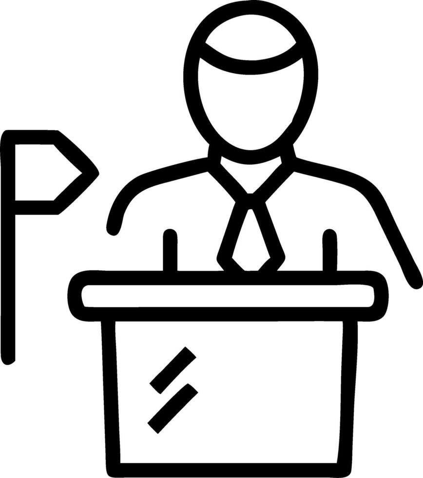Soft focus election official at work vector