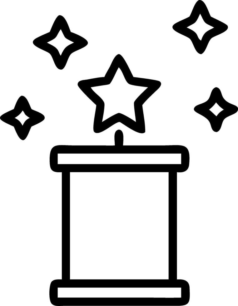 Star and Moon Podium vector