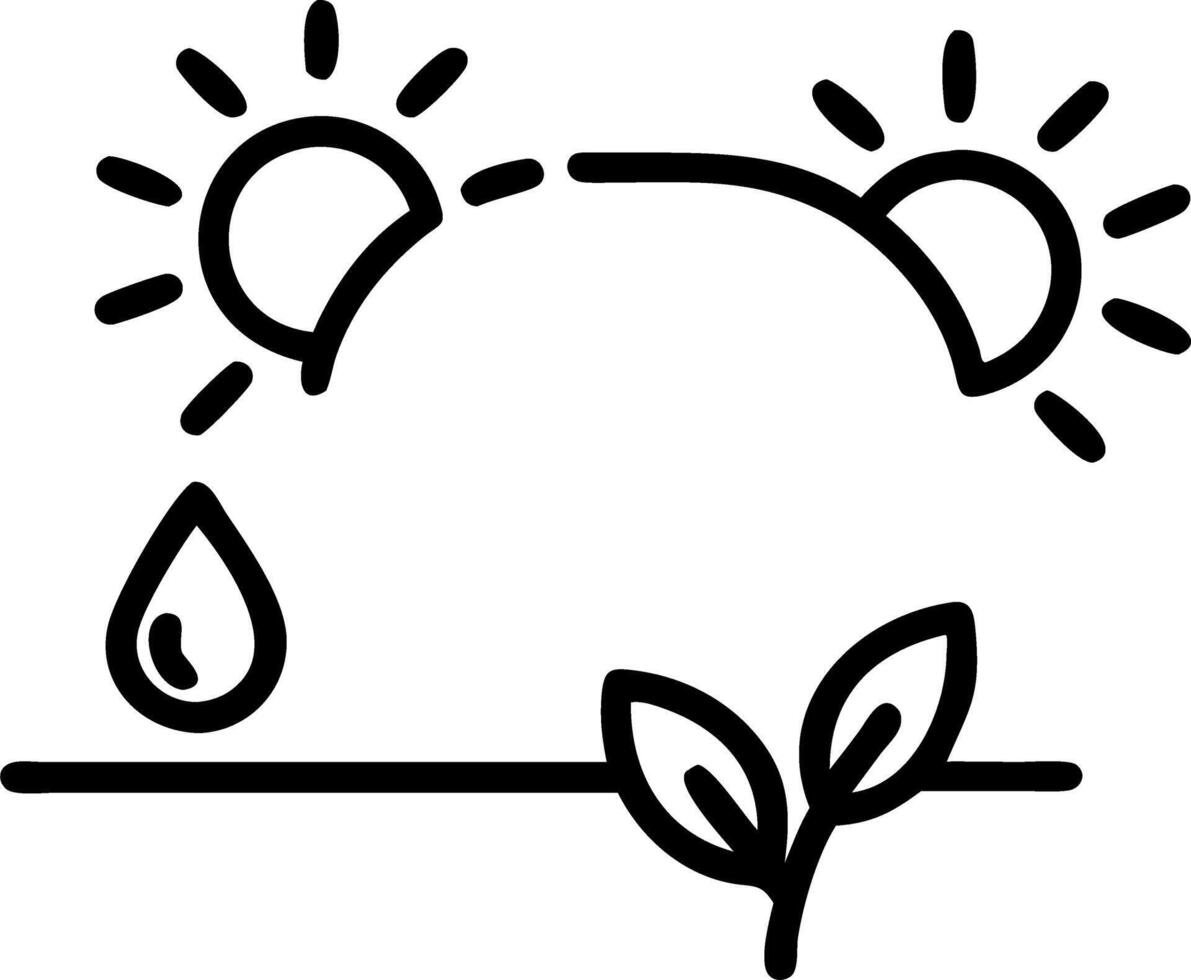 Sunrise and Dew Drops Border with Copy Space vector