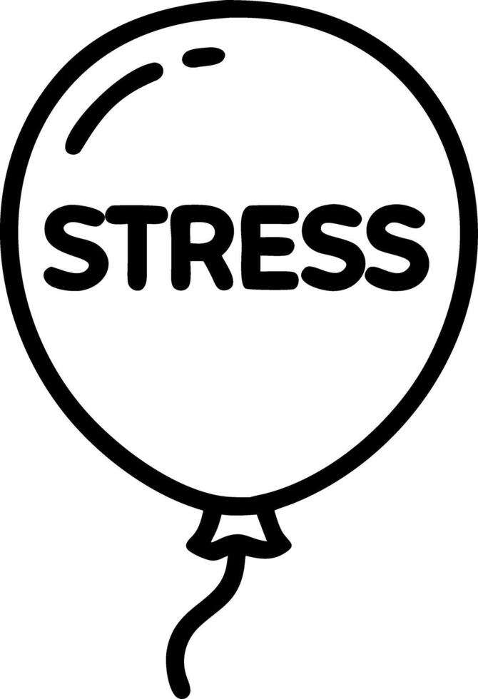 Stress busting white balloon vector