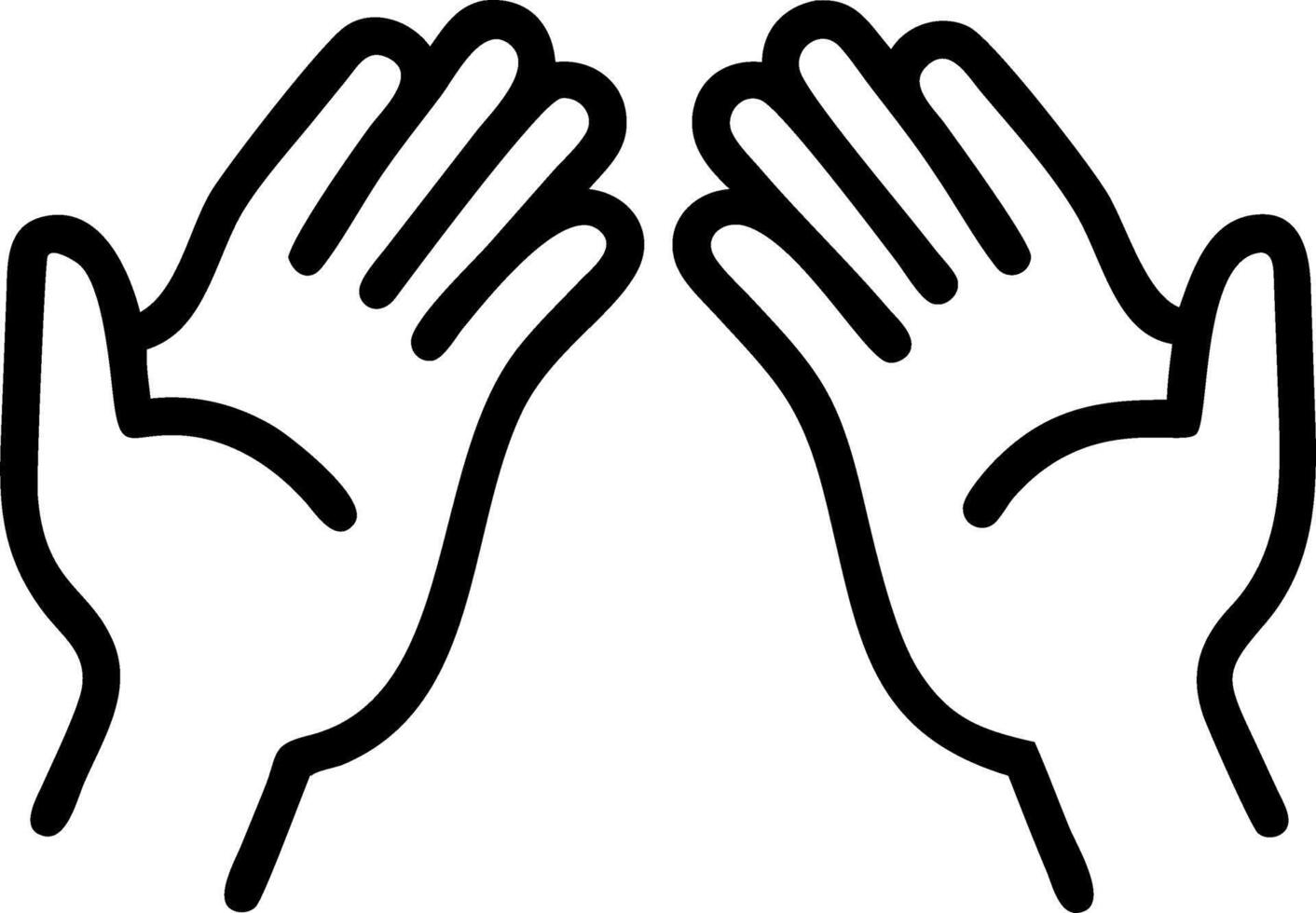 Supportive hands outline tiles vector