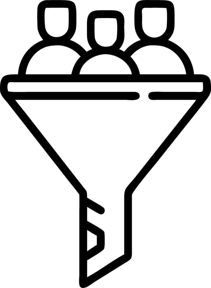 Voter engagement funnel frame vector