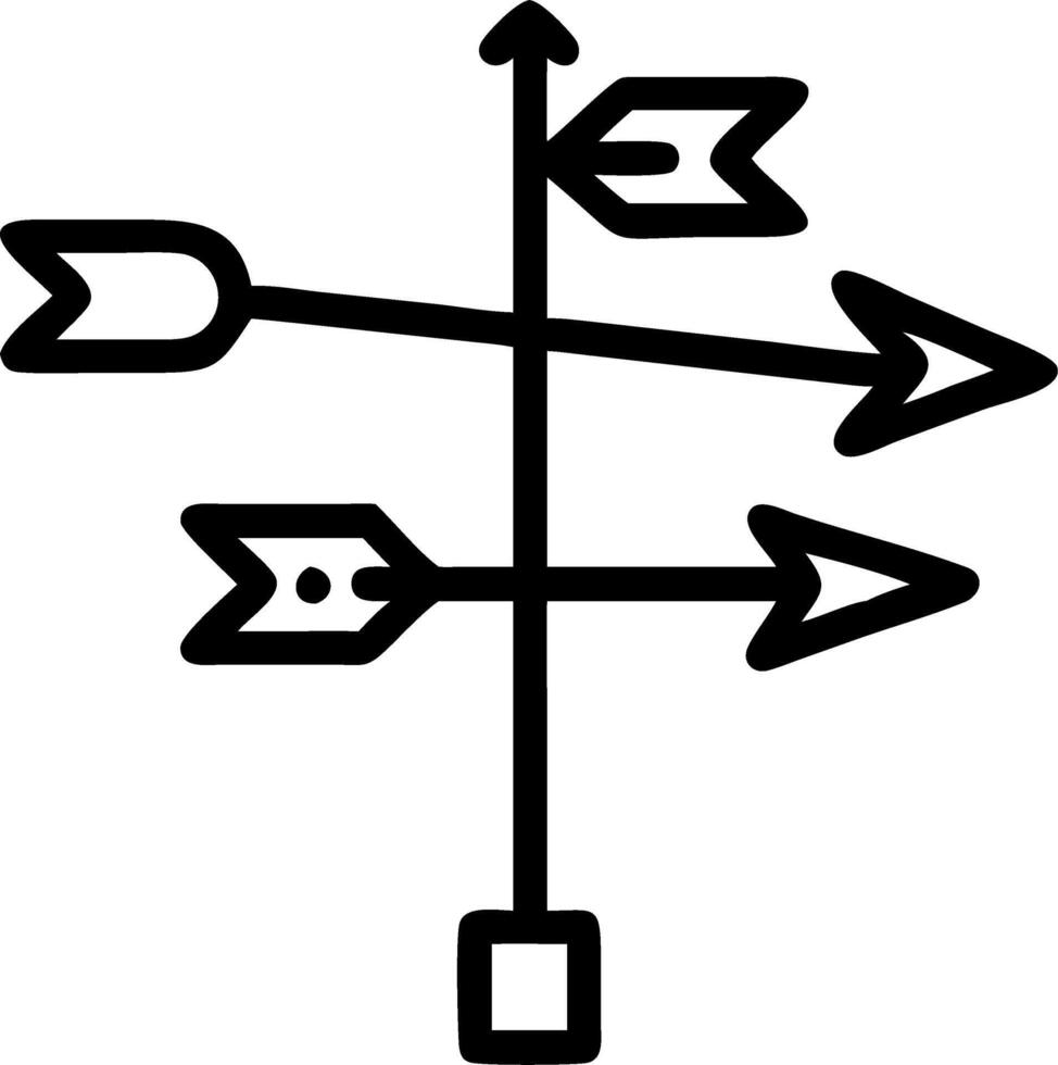 Voter turnout weather vane vector
