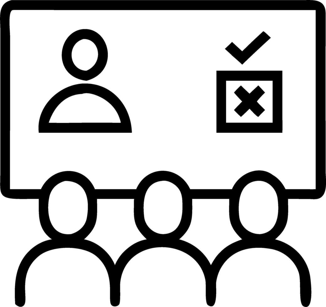 Voters reacting to live poll results vector