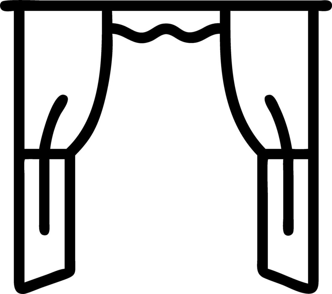 Voting booth frame with policy curtains vector