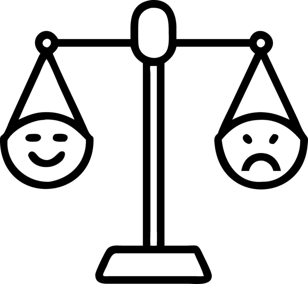 White balance scale emotions vector