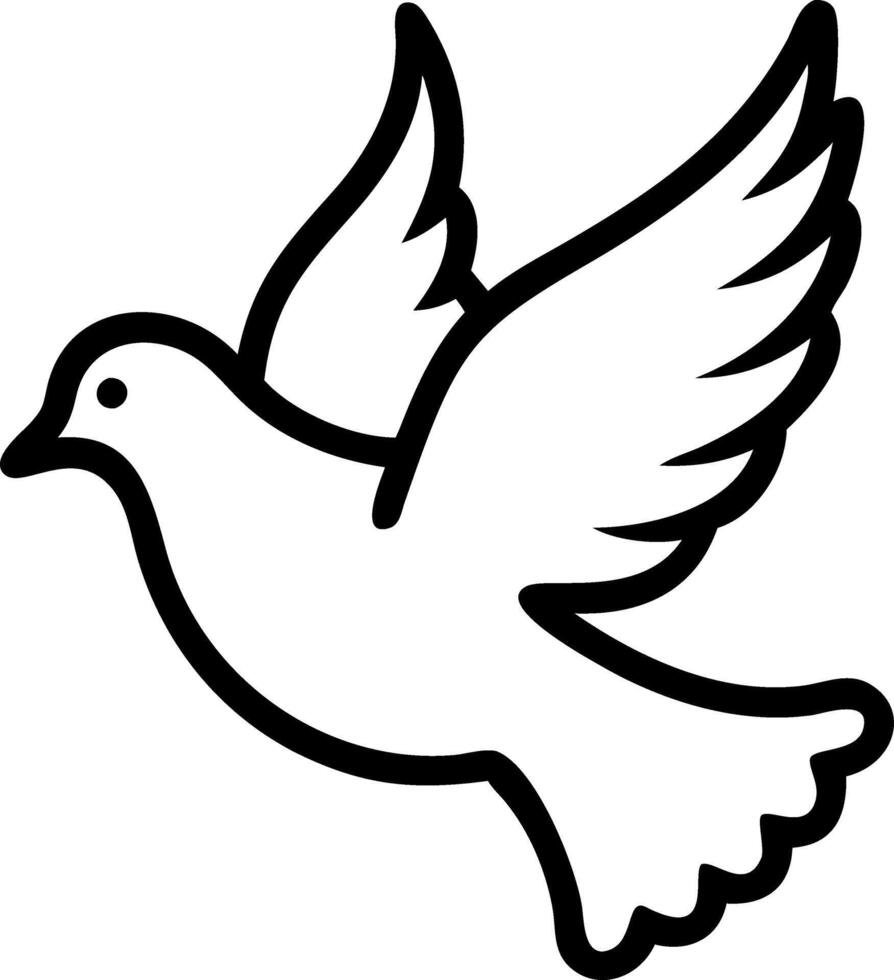 White dove on plain sky vector