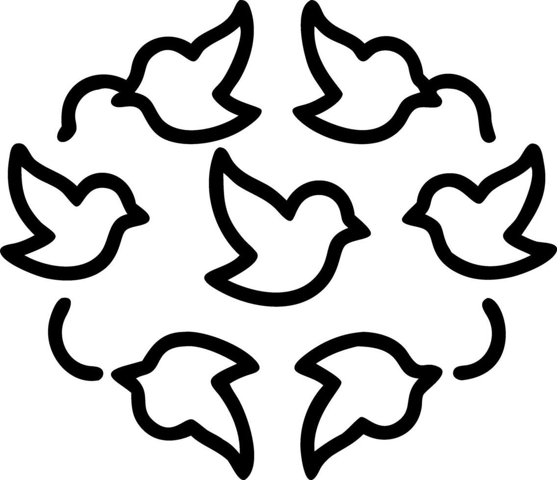 White dove peace frame vector