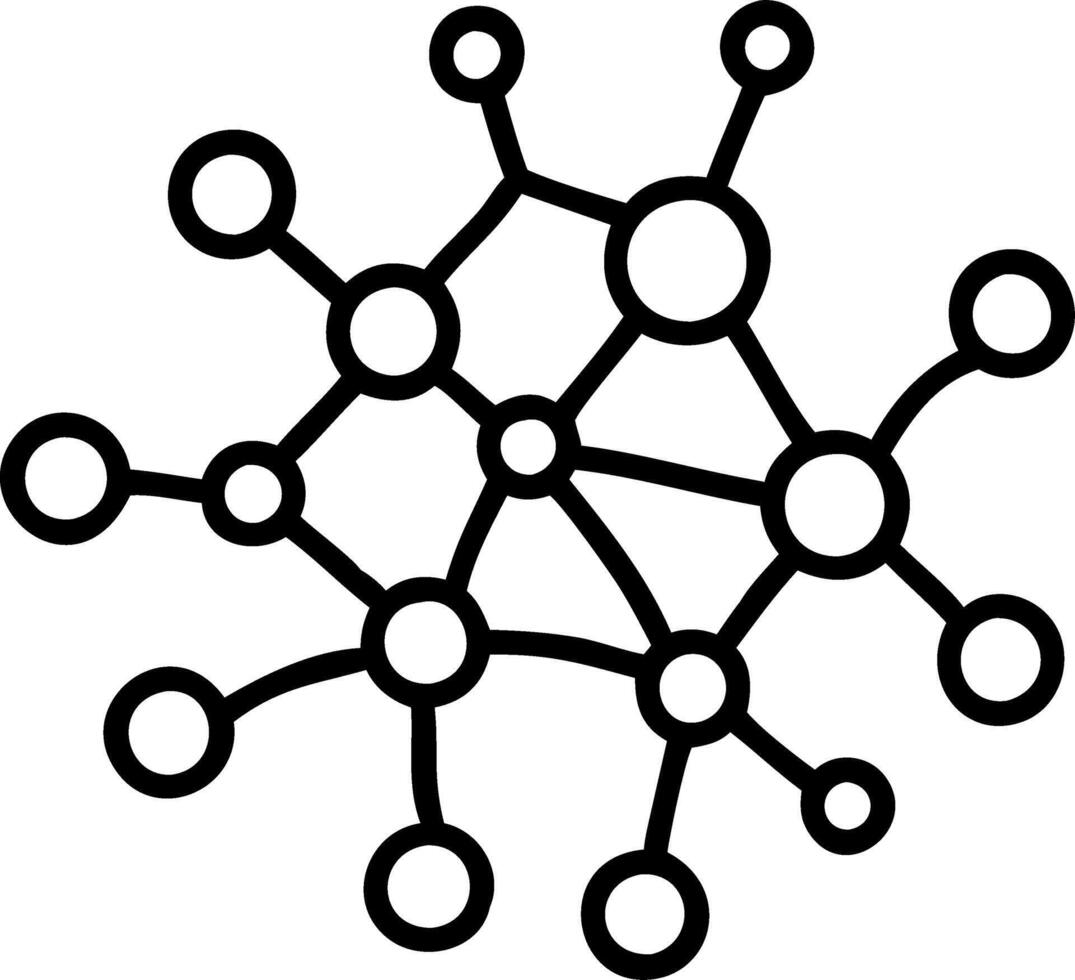 White neuron communication web vector