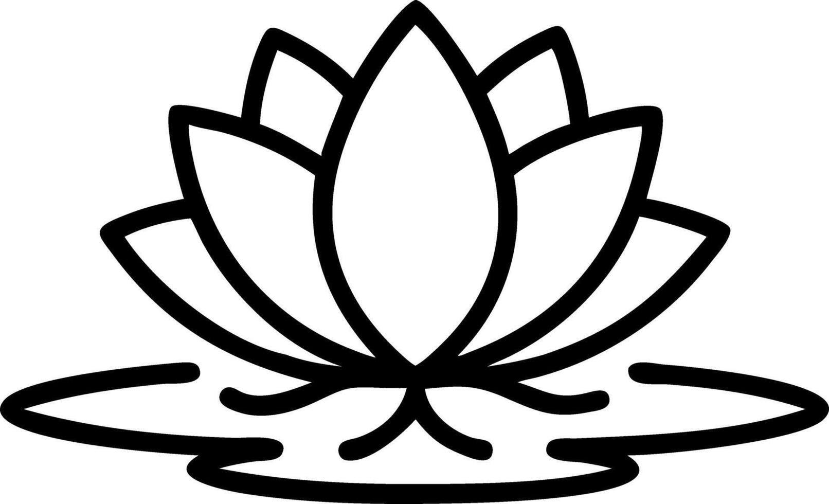 White lotus on plain water vector